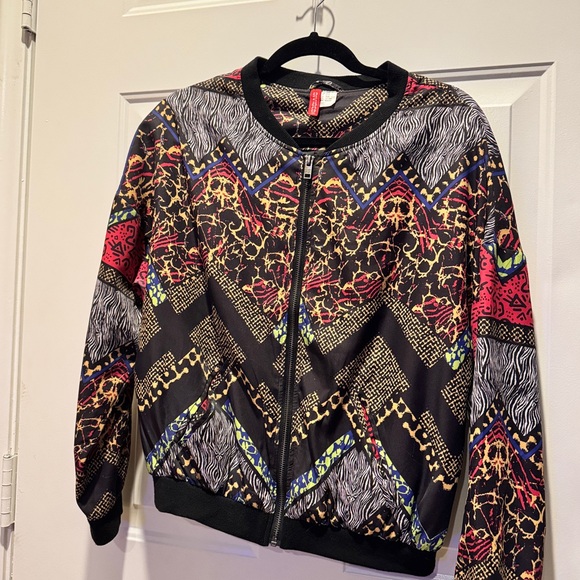 H&M Multicolor Patterned Bomber Jacket - Picture 13 of 15